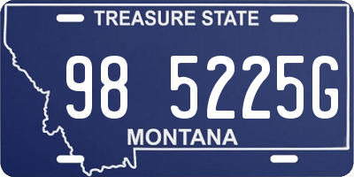 MT license plate 985225G