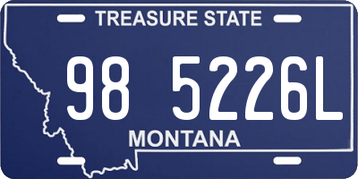 MT license plate 985226L