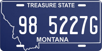 MT license plate 985227G