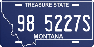 MT license plate 985227S