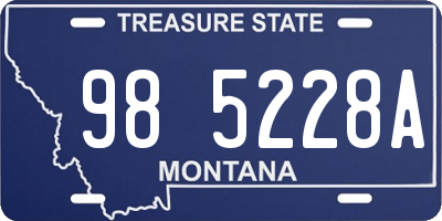 MT license plate 985228A