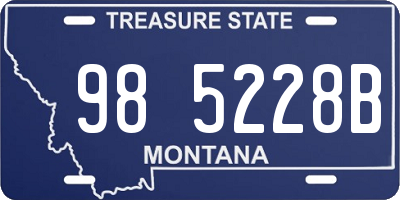 MT license plate 985228B