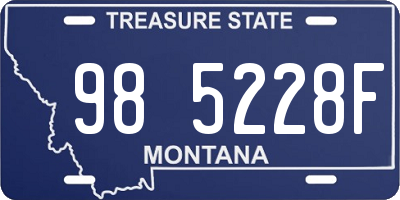 MT license plate 985228F