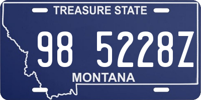 MT license plate 985228Z