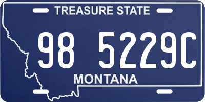 MT license plate 985229C