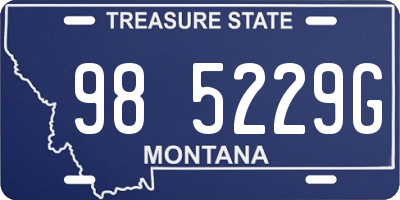 MT license plate 985229G