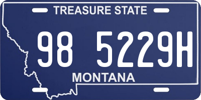 MT license plate 985229H