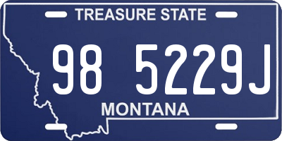 MT license plate 985229J