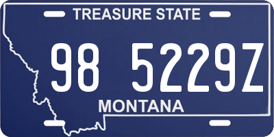 MT license plate 985229Z