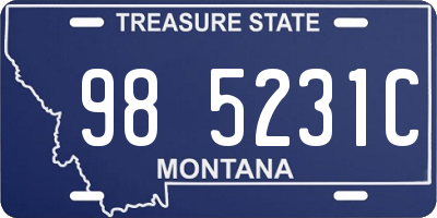 MT license plate 985231C