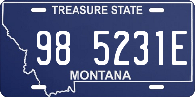 MT license plate 985231E