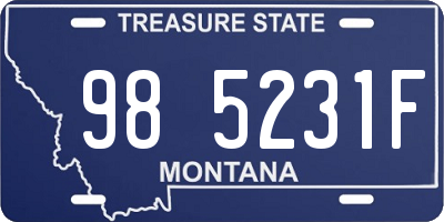 MT license plate 985231F