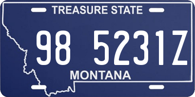 MT license plate 985231Z