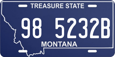 MT license plate 985232B