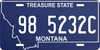 MT license plate 985232C