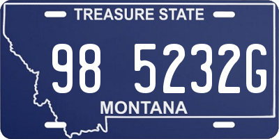 MT license plate 985232G