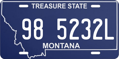 MT license plate 985232L