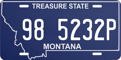 MT license plate 985232P