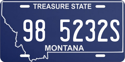 MT license plate 985232S