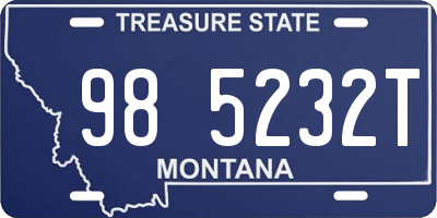 MT license plate 985232T