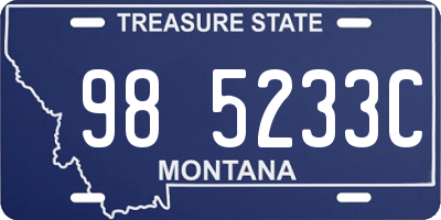 MT license plate 985233C