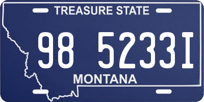 MT license plate 985233I