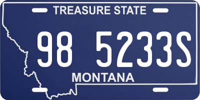 MT license plate 985233S