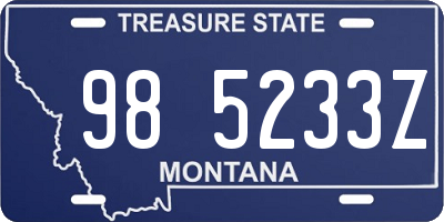MT license plate 985233Z