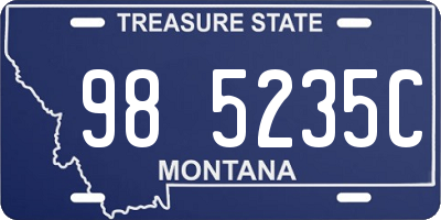 MT license plate 985235C