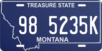 MT license plate 985235K