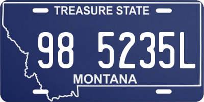 MT license plate 985235L