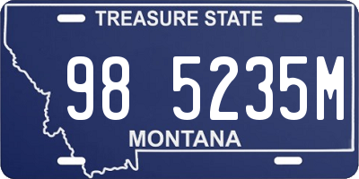 MT license plate 985235M