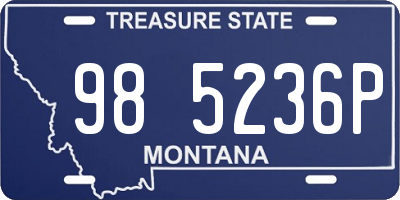 MT license plate 985236P