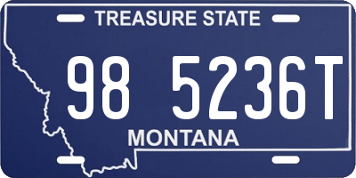 MT license plate 985236T