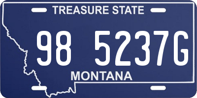 MT license plate 985237G