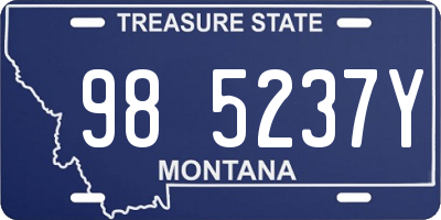 MT license plate 985237Y