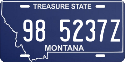 MT license plate 985237Z