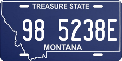 MT license plate 985238E