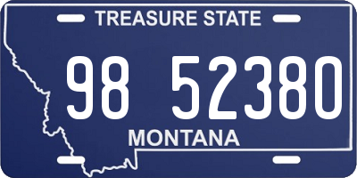 MT license plate 985238O