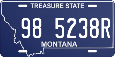 MT license plate 985238R