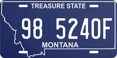 MT license plate 985240F