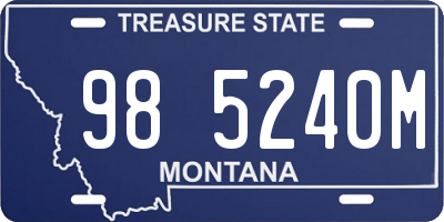 MT license plate 985240M