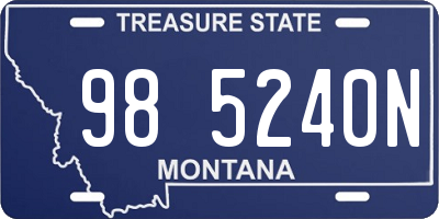 MT license plate 985240N