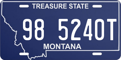 MT license plate 985240T