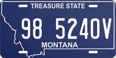 MT license plate 985240V