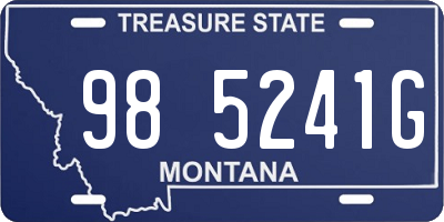 MT license plate 985241G