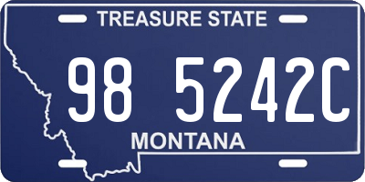 MT license plate 985242C