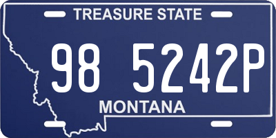 MT license plate 985242P