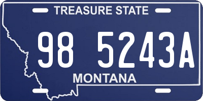 MT license plate 985243A