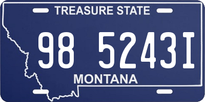 MT license plate 985243I